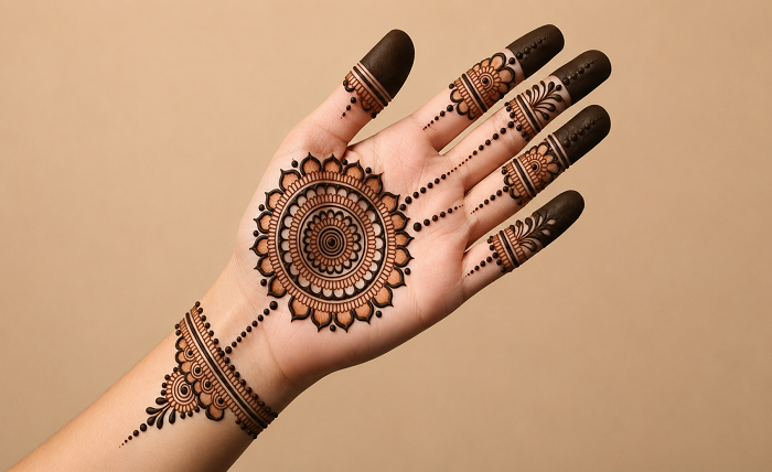 stylish instagram stylish royal front hand mehndi design